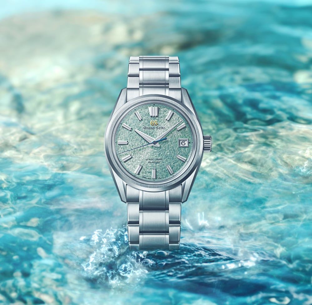 Grand Seiko Evolution 9 Koleksiyonu Hi-Beat 36000 80 Saat Limitli Üretim SLGH021 Genbi Vadisi'nin gizemli manzarasını tasvir eden mekanik bir tasarım.