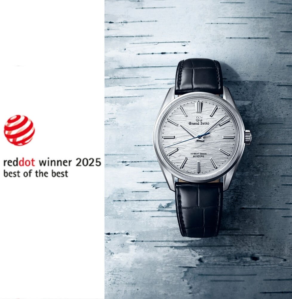 Grand Seiko’nun Elle Kurmalı Mekanik Hi-Beat 36000 80 Saat SLGW003 modeli, Red Dot 2025 Tasarım Ödülleri’nde “En İyinin En İyisi” ödülünü kazandı.